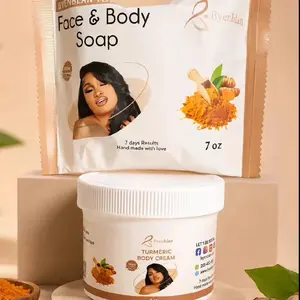 Mini set Soap face turmeric & Body cream/ exfoliante gently