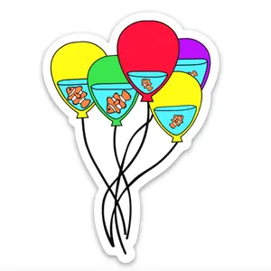 Water Balloons Clownfish Sticker