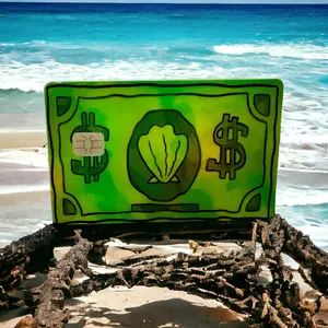 Sea Bucks Credit Card Vinyl Skins Holographic With Easy Pull Tabs