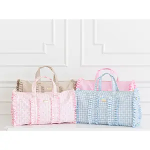 Ruffled Nylon Weekender