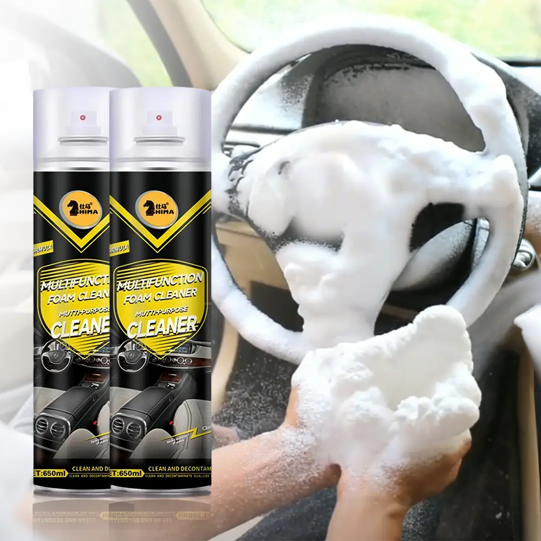 Car Interior Foam Cleaner Spray 650ml Multifunctional Heavy Duty Cleaner for Auto Upholstery,Carpets & Leather,Degreaser & Deodorizer