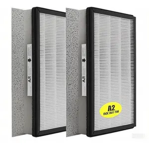 HEPA A2 Air Purifier Filter, 2 Pack Replacement for Filtrete FAP-C02-A2 FAP-C03-A2 FAP-T03-A2, High Efficiency Particulate Air Filter, Compatible with Room Air Purifiers, 1150101   Part Number