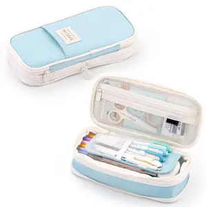 Large Capacity Pencil Case Box with Zipper Storage Bag Pen Pouch Case for Office Travel