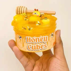 Honey cubes slime - 7oz slime - jelly cube slime - glitter slime - clear slime