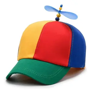 Boys Girls Rainbow Baseball Cap Bamboo Dragonfly Funny Snapback Hat Helicopter Propeller Adventure Dad Hat