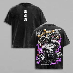 Jujutsu Kaisen Mahito Divine General Graphic Tee Vintage Washed Anime T Shirt Retro Distressed Short Sleeve Casual Streetwear Japanese Manga Shirt Summer Fashion Top Relaxed Fit Crew Neck Unisex Tee for Anime Fans