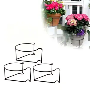 Floating Railing Pot Holder - Adjustable Balcony Railing Hanger, Easy Assembly, Indoor and Outdoor Use, Garden