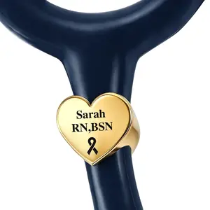 Custom Heart Shape Stethoscope Name Tag for Nurses Doctors Medical Staff