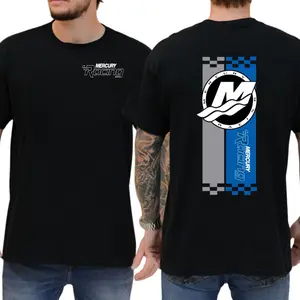 Mercury Marine Racing Mens Short Sleeve 2 Side Printed T-Shirt