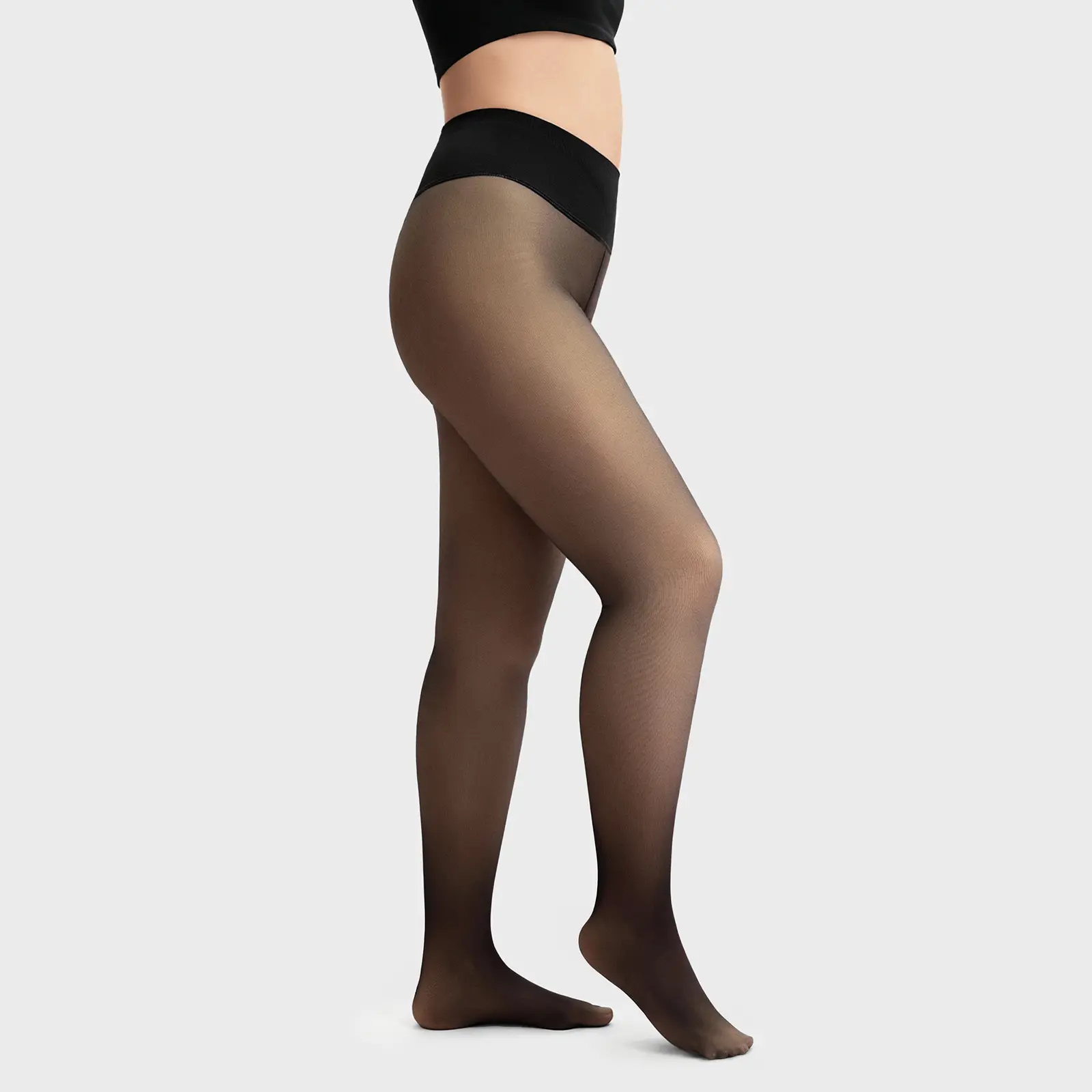 SHEYEAH NEW Fleece-Lined Compression Tights – Invisible Thermal Pantyhose – Closed Foot – XS–XL – 4 Nude Shades