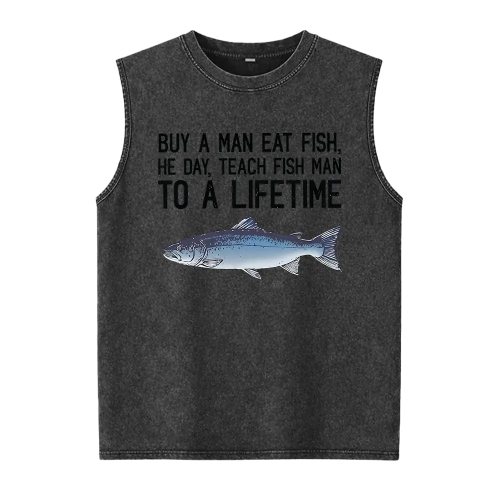 Men's Funny Fishing Meme Graphic Tee - 100% Cotton Baggy Classic Seamless Short-Sleeve Casual Shirt, Humorous Angler Joke Top with Tearaway Tag