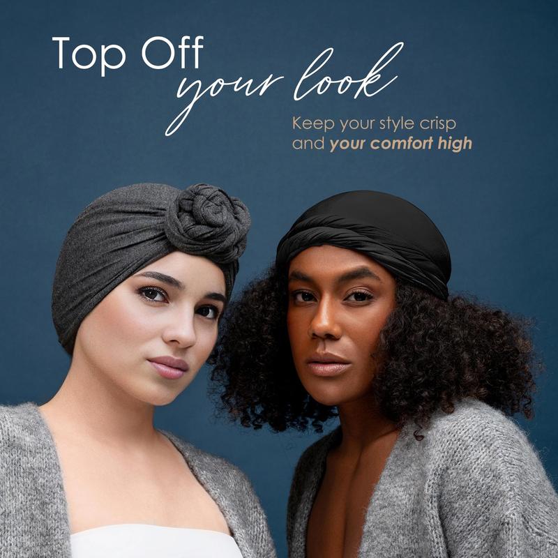 Stylish Turban for Men, Men's Turban Twist Head Wraps Durag for Men Women Modal and Satin Vintage Turban Scarf Tie