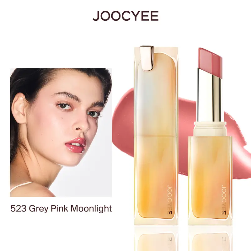 JOOCYEE Glazed Rouge Hydrating Lip Balm Stick, Jojoba Oil Moisturizer, 8H Long-Lasting Plumping Shine, Glossy Smoothing Lightweight Care, 520 Spring Peach, Daily Makeup, Travel-Friendly, Perfect for Fall & Winter