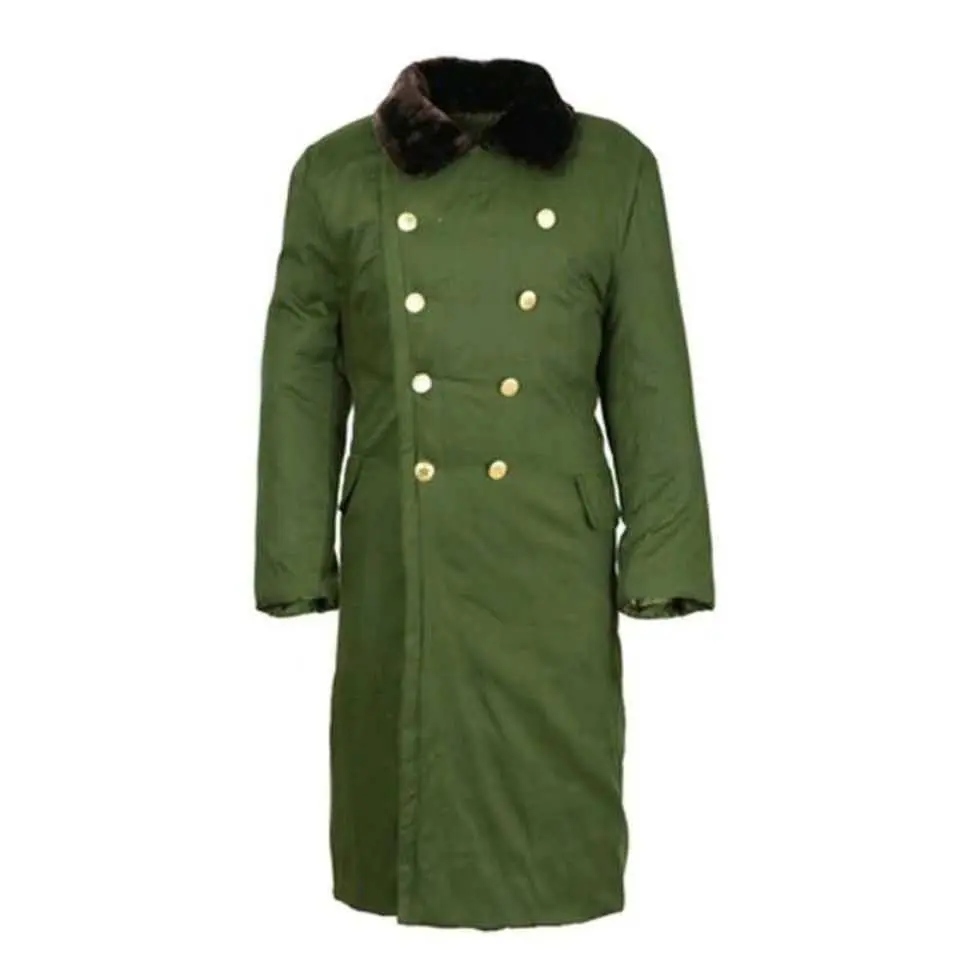 Men's Winter Military Lengthy Field-Duty Tough Cotton Coat - Oversize Cut, Reinforced Seams, Deep Pockets, Zipper, Classic Outdoor Tops Jackets