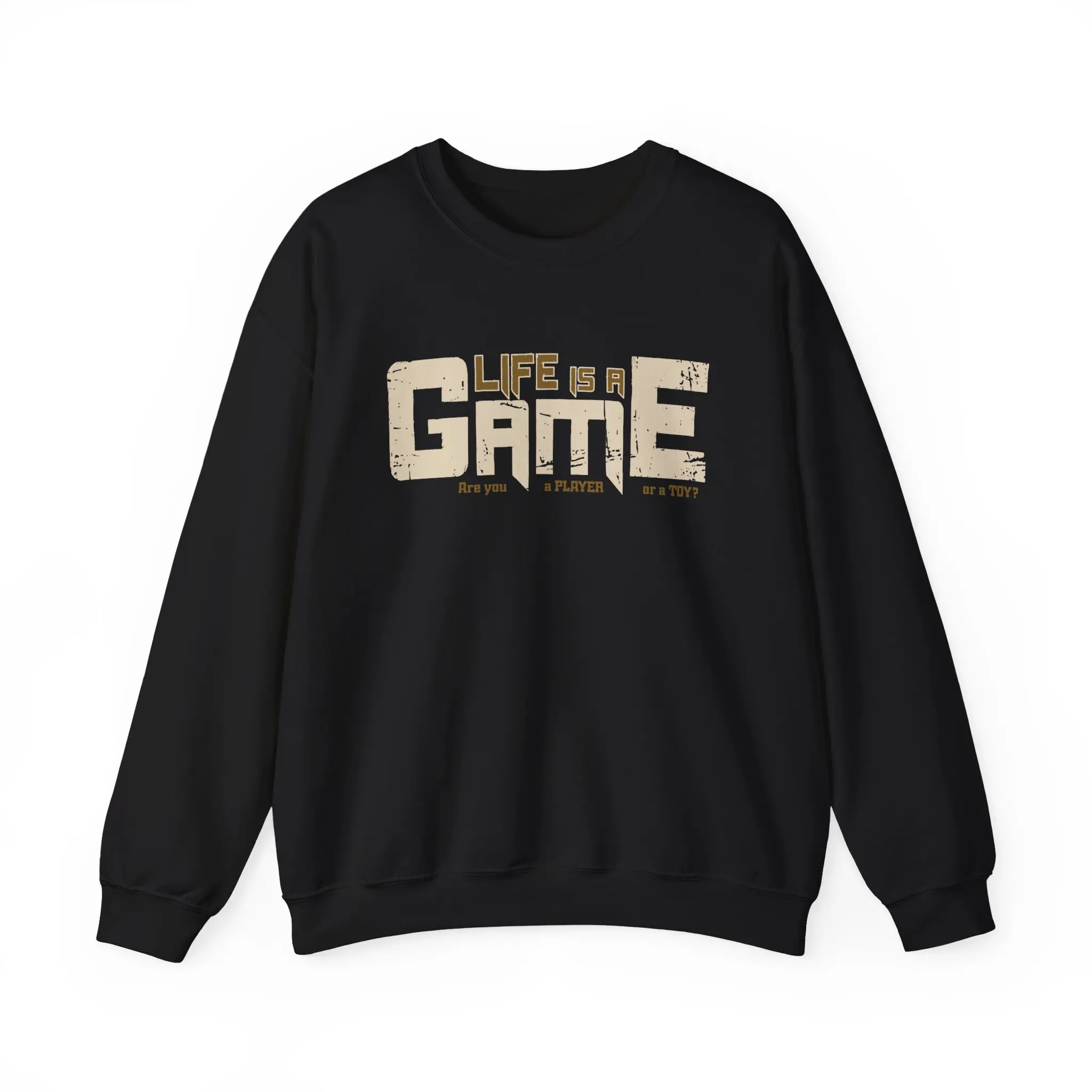 Life is a Game Unisex Sweatshirt, Player or Toy Graphic Jumper, Gamer Apparel, Game Over Crewneck, Gaming Gift, Casual Pullover