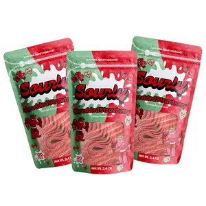 Shredded Strawberry Sour Strips pack of 6
