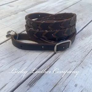 USA MADE, Chocolate & Chocolate Butter Soft Barrel Reins, Handmade in Idaho! Stainless Steel Hardware!