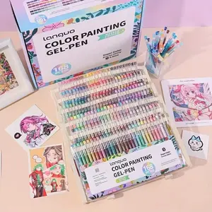 168pcs Color Paint Gel Pen Set, Fine Point Plastic Pens for Notebooks, Drawing and Marking, Includes Various Pen Types for Artists
