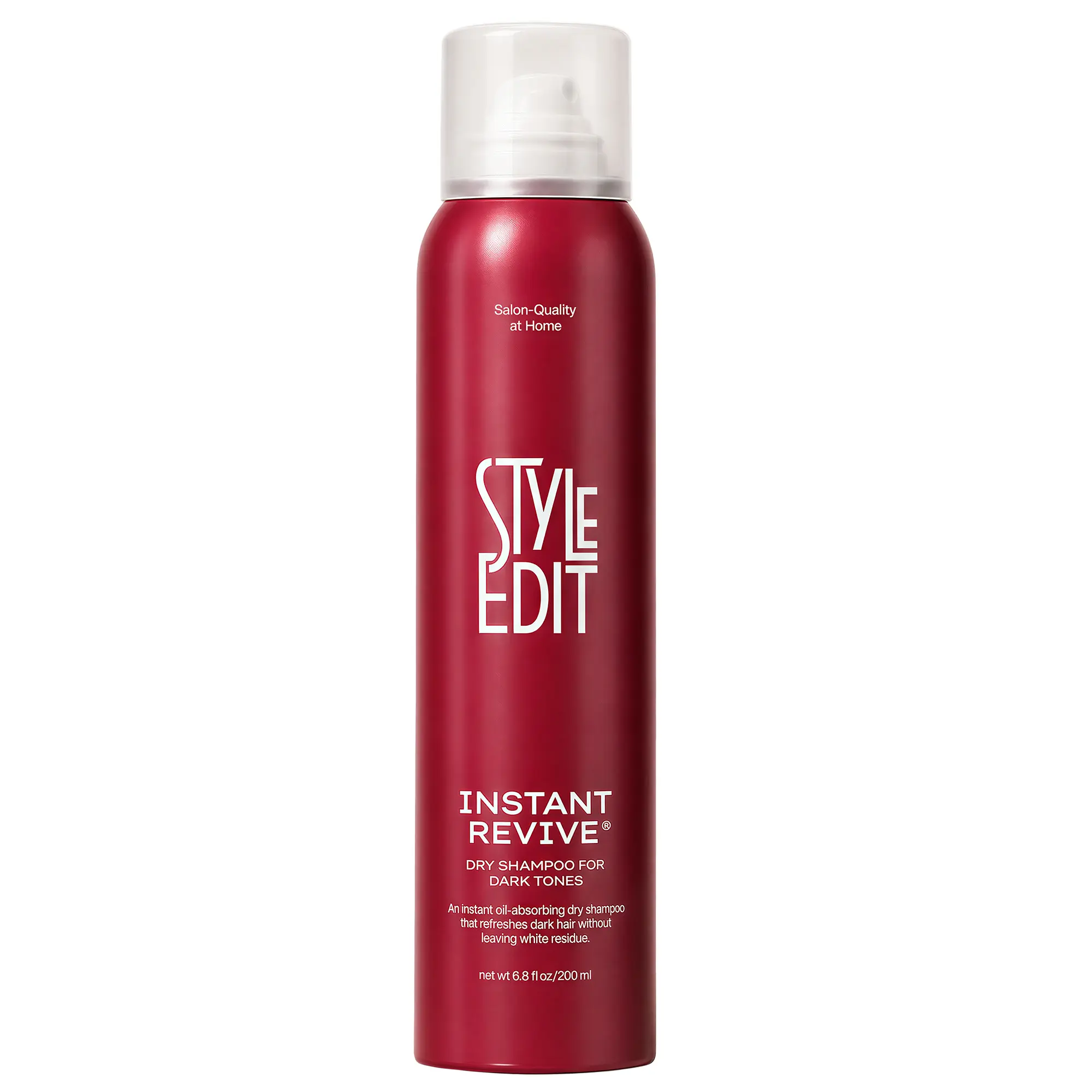 Style Edit INSTANT REVIVE Dry Shampoo For Dark Tones | No White Cast for Brunettes & Dark Hair | Oil Absorbing Spray to Refresh Second-Day Hair