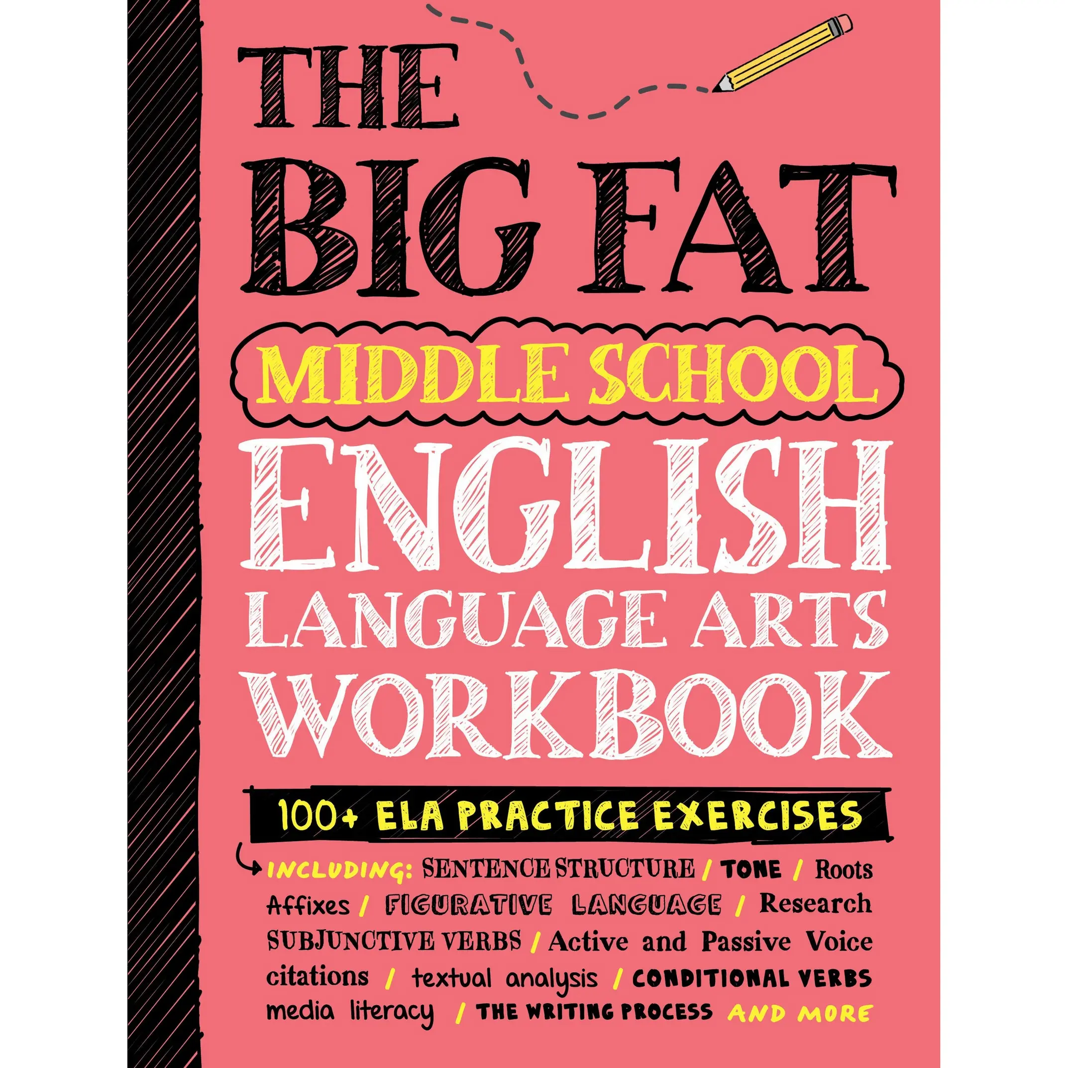 The Big Fat Middle School English Language Arts Workbook by Workman Publishing [Paperback Book]