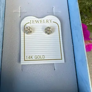 14k Gold Earrings with Sparkling Crystal Accents for Elegant Everyday Wear