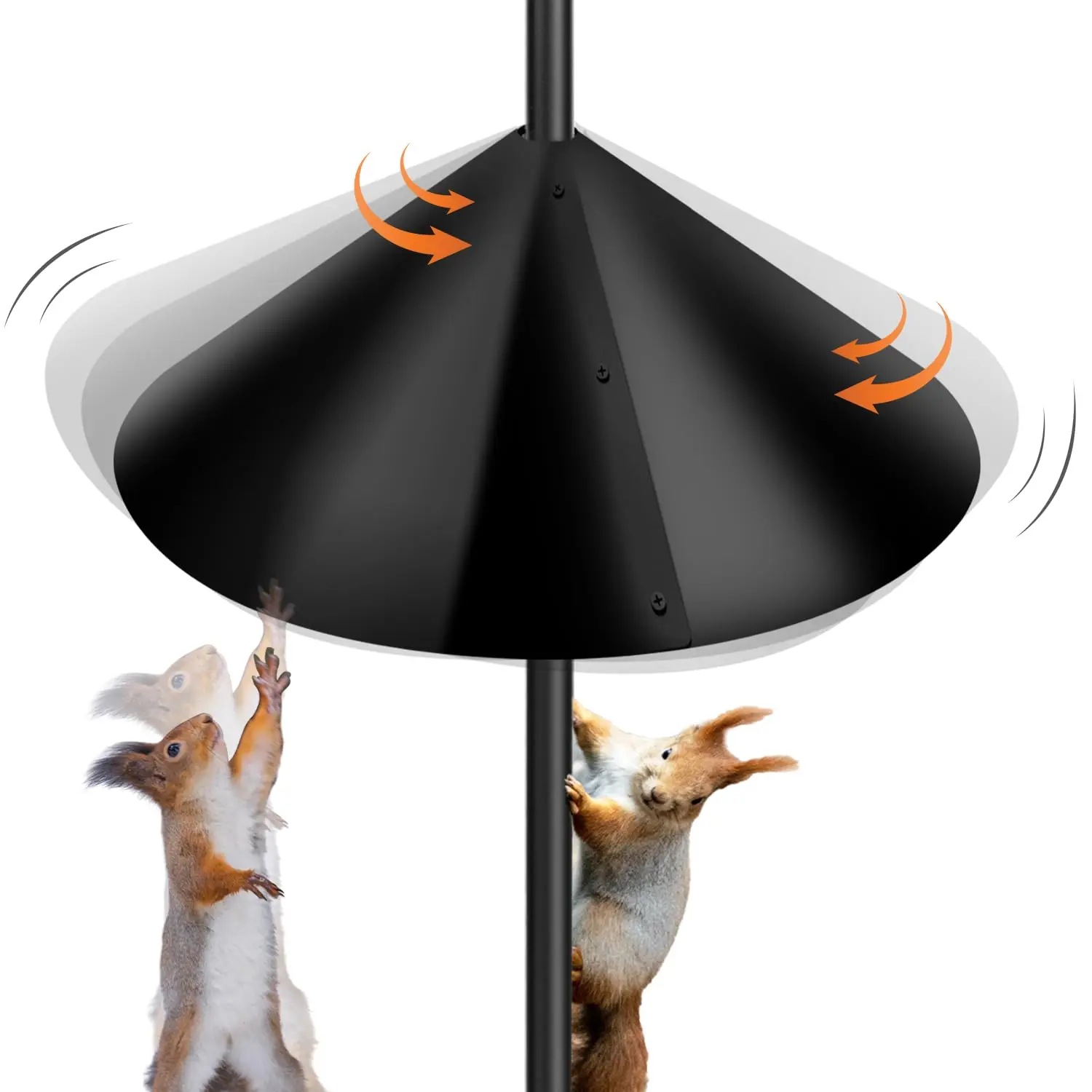 kvzkvz 19 Inch Squirrel Baffle for Bird Feeder Pole, Outside Hanging Mount Bird House Guard for Outdoor Shepherd’s Hook, 1 Pack