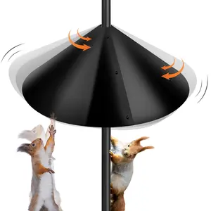 kvzkvz 19 Inch Squirrel Baffle for Bird Feeder Pole, Outside Hanging Mount Bird House Guard for Outdoor Shepherd’s Hook, 1 Pack