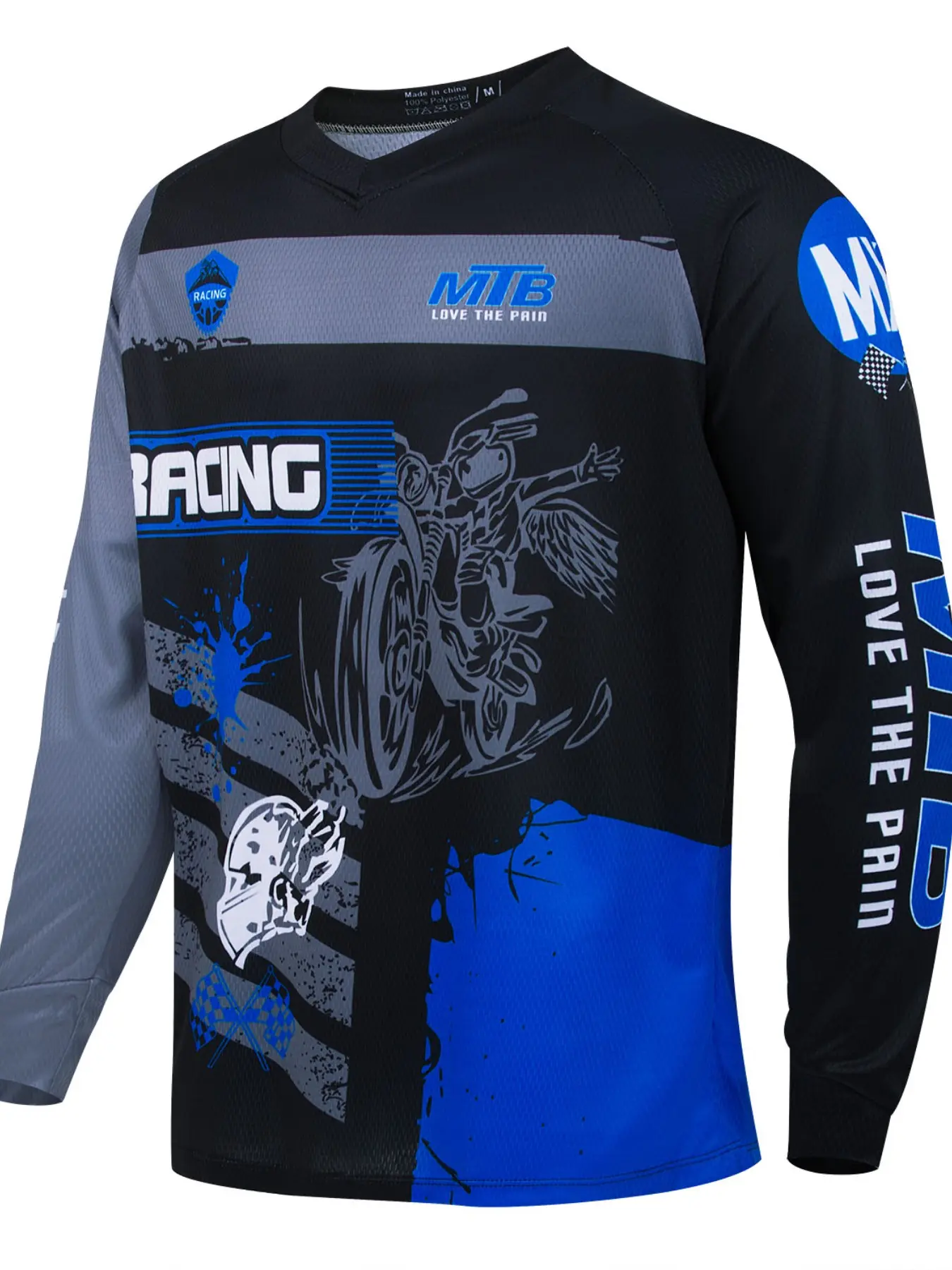 Racing Long Sleeve Cycling Shirt, Quick-Dry Outdoor Mountain Bike Tee, Off Roading Jersey, offroad cycling jerseys, Motorcycle Gear, Adventure Apparel, Comfortable Fit, Sporty Jersey, Cycling Sports Wear, Quick Dry Top