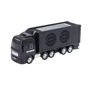 Music Express Semi Truck Portable Wireless Speaker WS-691 Solar Charging Outdoor FM Radio Sound System for Universal Cell Phone & Smartphone Compatibility Compact & Lightweight