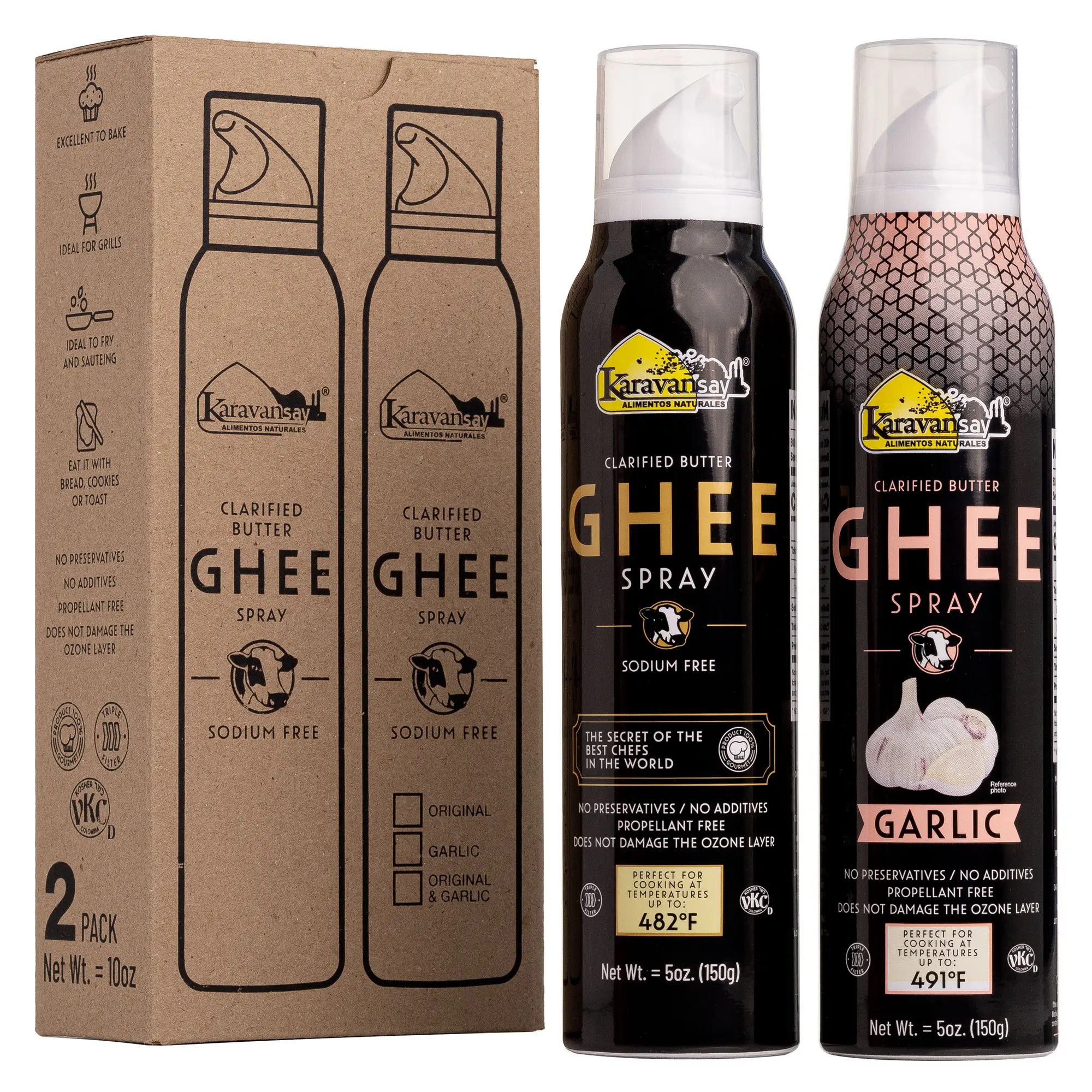Karavansay Ghee Spray Garlic/ Original x 10 Oz