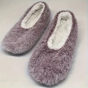 Comfortable Fleece-Lined Slippers - Thick Non-Slip Warm Indoor Shoes, Unisex, Essential for Autumn and Winter