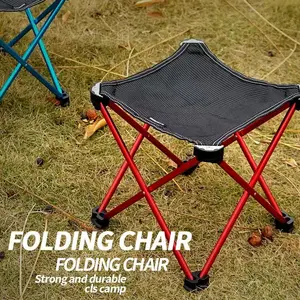 Ultra-Light Foldable Outdoor Camping Stool, Portable Mountain Hiking Bench, Compact Queueing Seat for Elderly, Train Chair, Collapsible Folding Chair