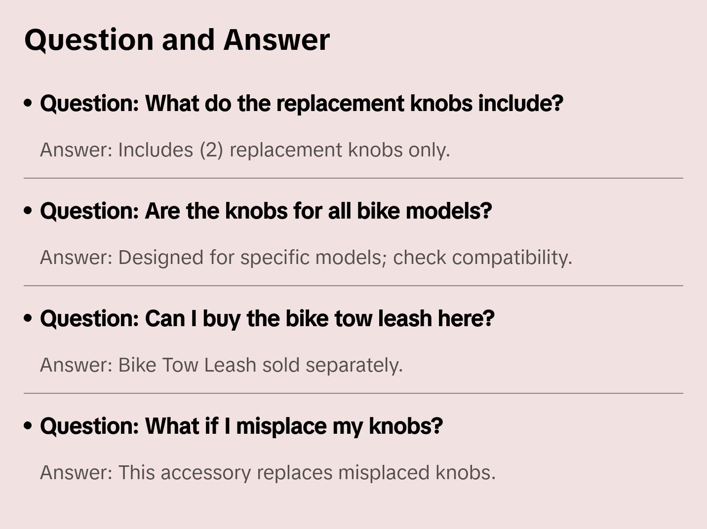 Replacement Knobs