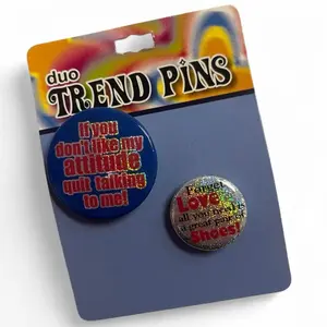 Early 2000s Vintage Pins | Mcbling | Trashyy2k Y2K Attitude Quit Talking to Me & Love All You Need is a Great Pair of Shoes Pins