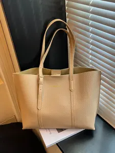 Large Capacity Solid Color Women's Bag, Trendy Versatile Handbag, Fashionable Commute Shoulder Bag, Travel Tote Bag, All Seasons Casual Style