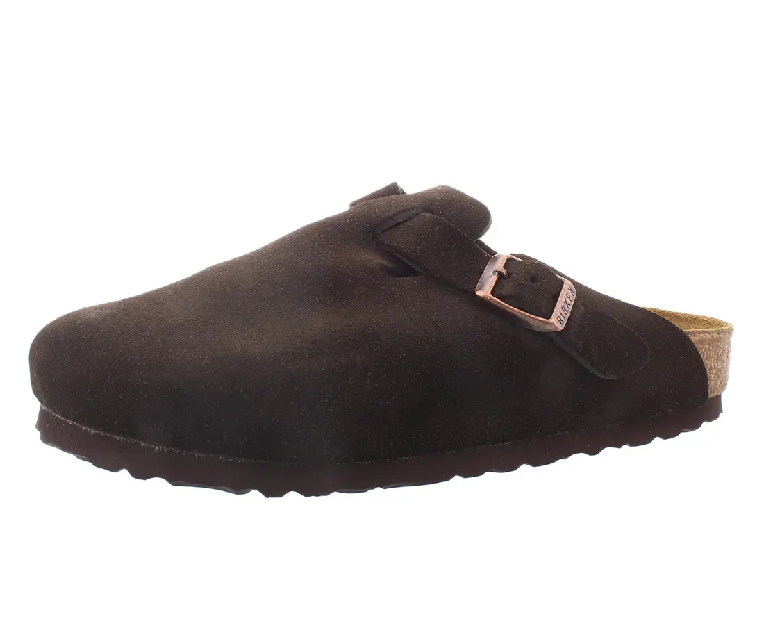 Birkenstock Boston Suede Clogs, Unisex Walking Shoes for Adults with Anatomic Footbed, Casual Flat Heel Slip-On, 1 Pair
