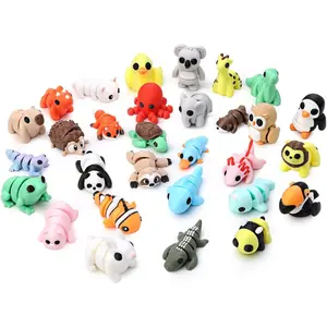 30PCS 3D Printed Set, Mini 3D Printed, Animal Figurines Cute Pets Toy, Cute Articulated Fidget Toy for Desk Decoration, Favors