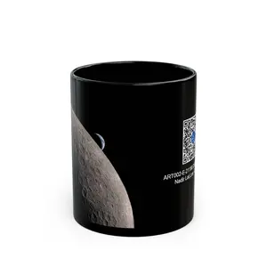 Artemis II Earthset NASA Ceramic Reusable Drink Mug - Right-Handed, Glossy, Washable Coffee Tea Cup, Father's Day Gift (11oz, 15oz)