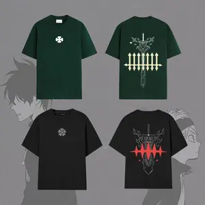 Black Clover Collection: Yuno And Asta Charater Shirt | Black Clover Leaf Graphic Tee  | Unisex Tee To Match Sneaker