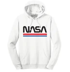 NASA Worm Logo Hooded Sweatshirt - White