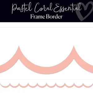 Pastel Coral Essential Bulletin Board Border