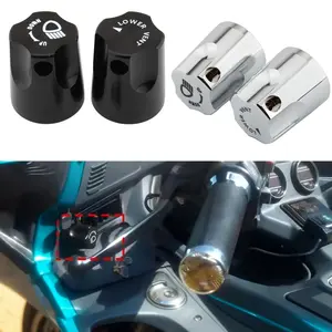 For Honda Gold Wing Gl1500 Headlight Adjusting Knobs, Aluminum Alloy, Chrome Finish, Fits 1988-2000 Models, Smooth Adjustment