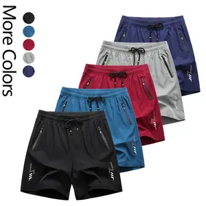 Men's Ultra-Light Running Shorts - Quick Dry Breathable Lightweight Fabric Suitable for Summer Sports Solid Color Texture Wrinkle-Free Reflective Stripe Gym Workout Men's