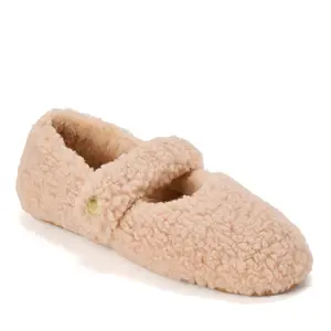 Dearfoams Women's Maryanne Luxe Teddy Maryjane Slipper