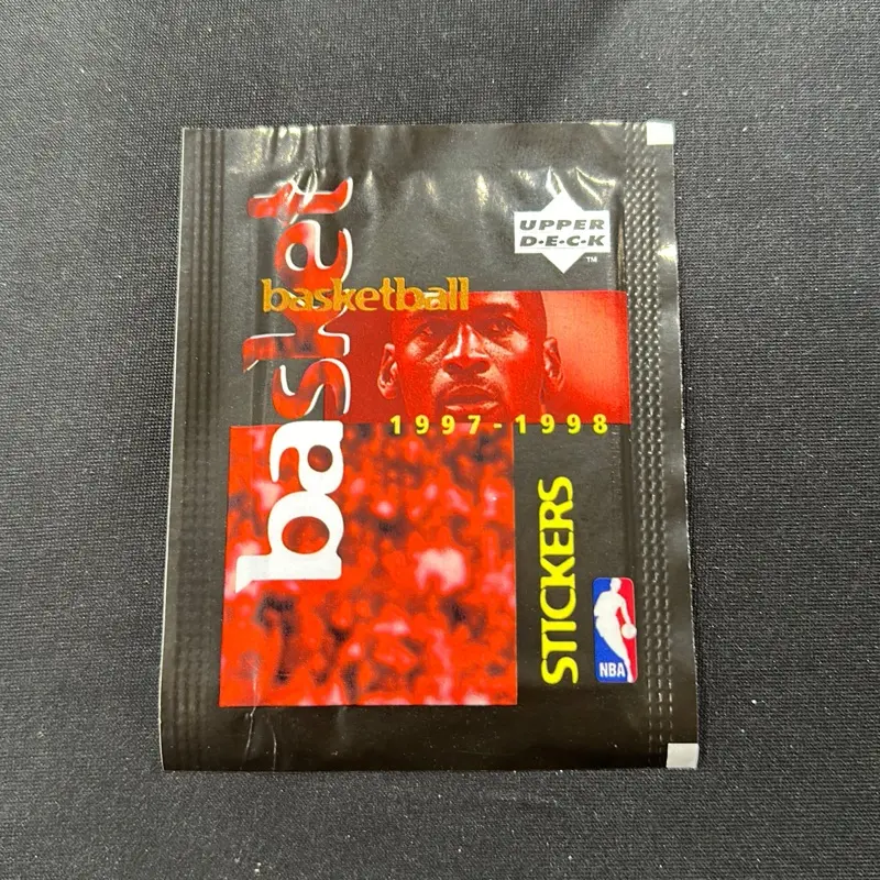 One Pack of 1997-98 Upper Deck NBA Basketball Sticker Pack One Pack of 1997-98 Upper Deck NBA Basketball Sticker Pack