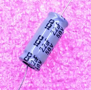 2.2uF 50V, Axial Electrolytic Capacitor, Polarized, Tolerance ±20%