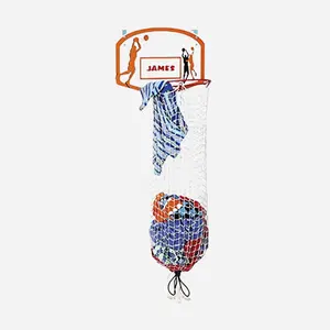 Bundaloo Basketball Laundry Hamper - Over The Door 2 In 1