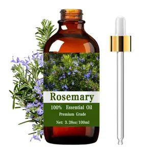 Rosemary Essential Oil 100ML/3.38oz, Pure Perfume Grade, Hair & Skin Care, Massage, Diffuser Humidifier, Natural Scent, Long-Lasting Moisturizing