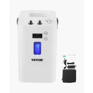 fathersdaygift VEVOR Hydrogen Inhalation Machine, 99.99 High Purity Hydrogen Inhaler, HO-Separated 450ml/min (300 H+150 O) Three Ports Hydrogen Oxygen Inhaler, Hydrogen-Rich Water Generator for Home Travel