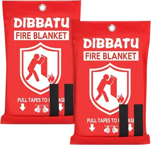 Fire Blanket for Home and Kitchen, Fire Blankets Emergency for Home, Emergency Fire Blankets Retardant for House, Fireproof Blanket, Survival FireBlanket for Kitchen,Fireplace, Grill, BBQ